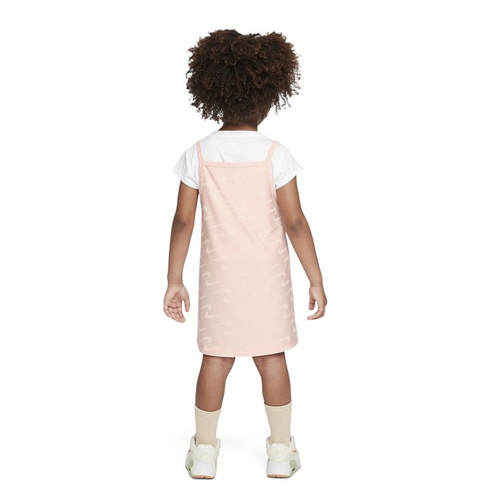 NWT Nike Swoosh Motion Echo Pink with White Swoosh Sleeveless Dress (6X) - Picture 2 of 6